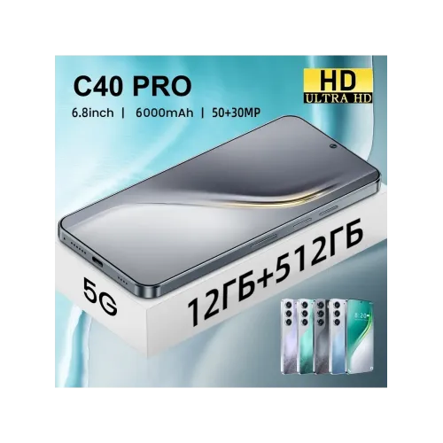 Смартфон C40 PRO (EAC)12+512 ГБ, 6000 mAh Смартфон C40 PRO (EAC)12+512 ГБ, 6000 mAh
