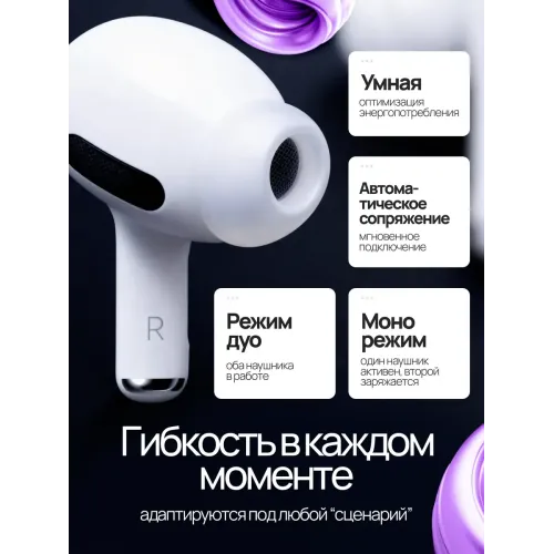 Белые беспроводные наушники Белые беспроводные наушники