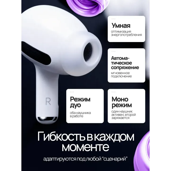 Белые беспроводные наушники