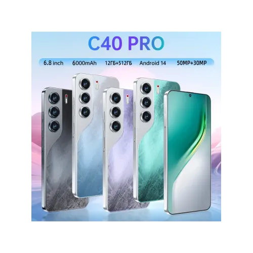 Смартфон C40 PRO (EAC)12+512 ГБ, 6000 mAh Смартфон C40 PRO (EAC)12+512 ГБ, 6000 mAh